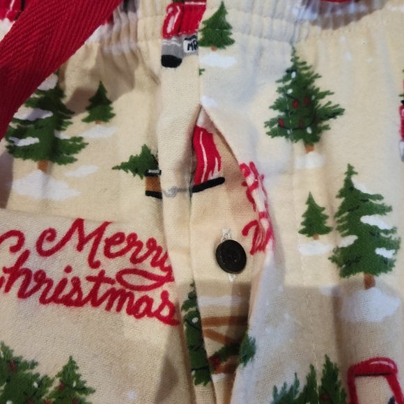 Little Blue House Mens 100% Cotton Flannel PJs Merry Christmas - Picture 6 of 8